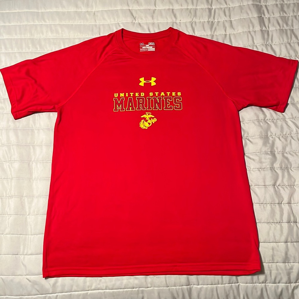 Marine corps under armour shirt.